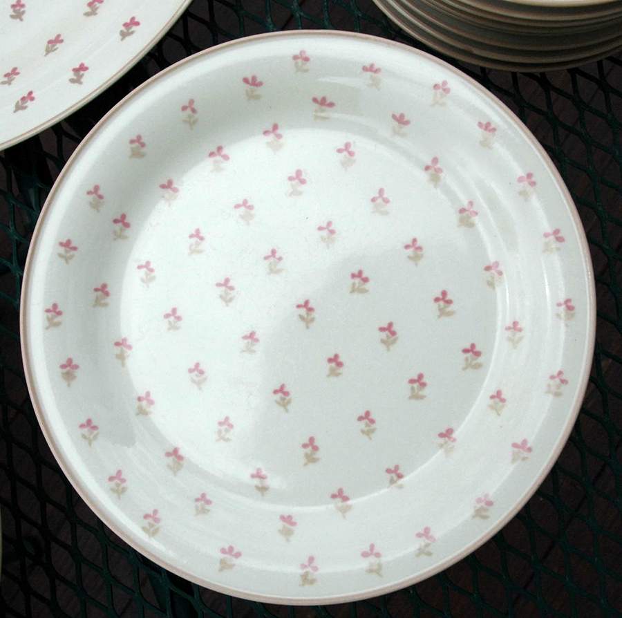 Fleur Taupe Salad Plate by Sango-1