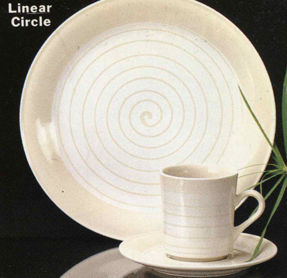 Linear Circle Dinner Plate by Sango-1