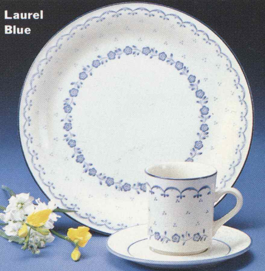 Laurel Blue Dinner Plate by Sango-1