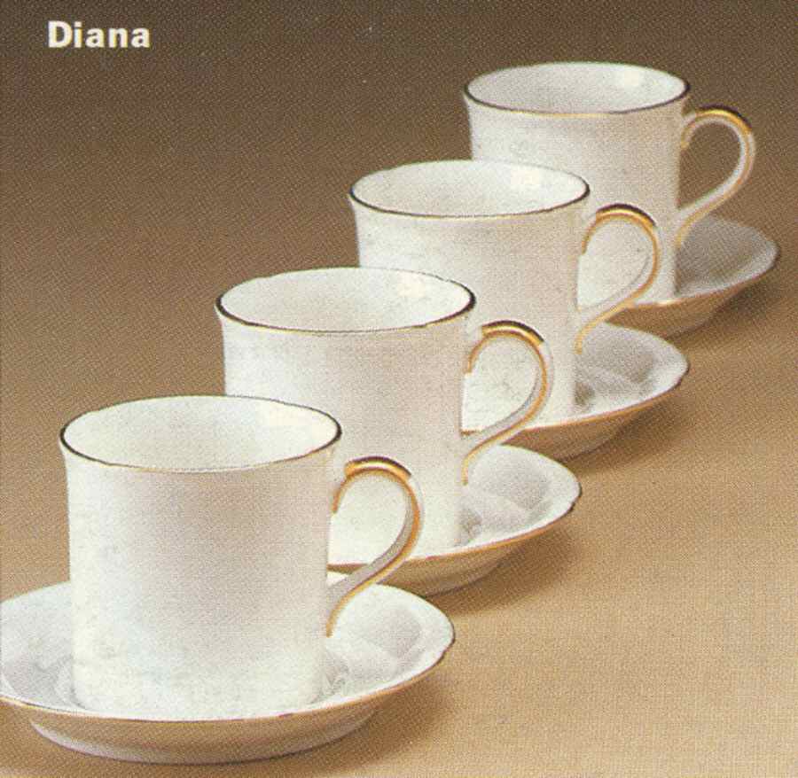 Diana Flat Cup & Saucer Set by Sango-1