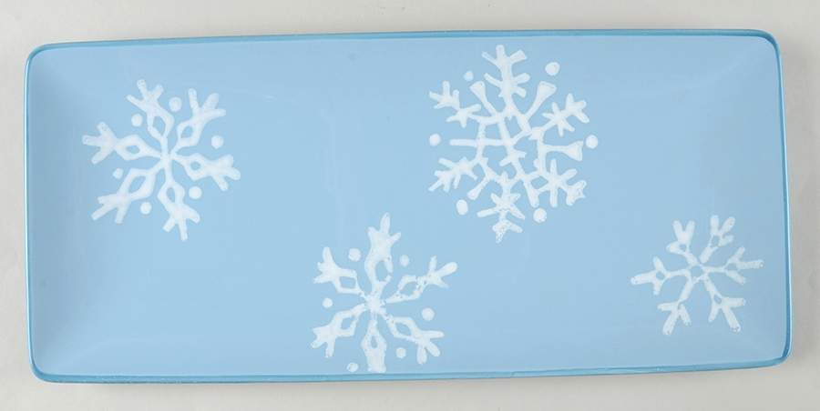 Winter's Frost 14" Rectangular Serving Platter by St Nicholas Square-1