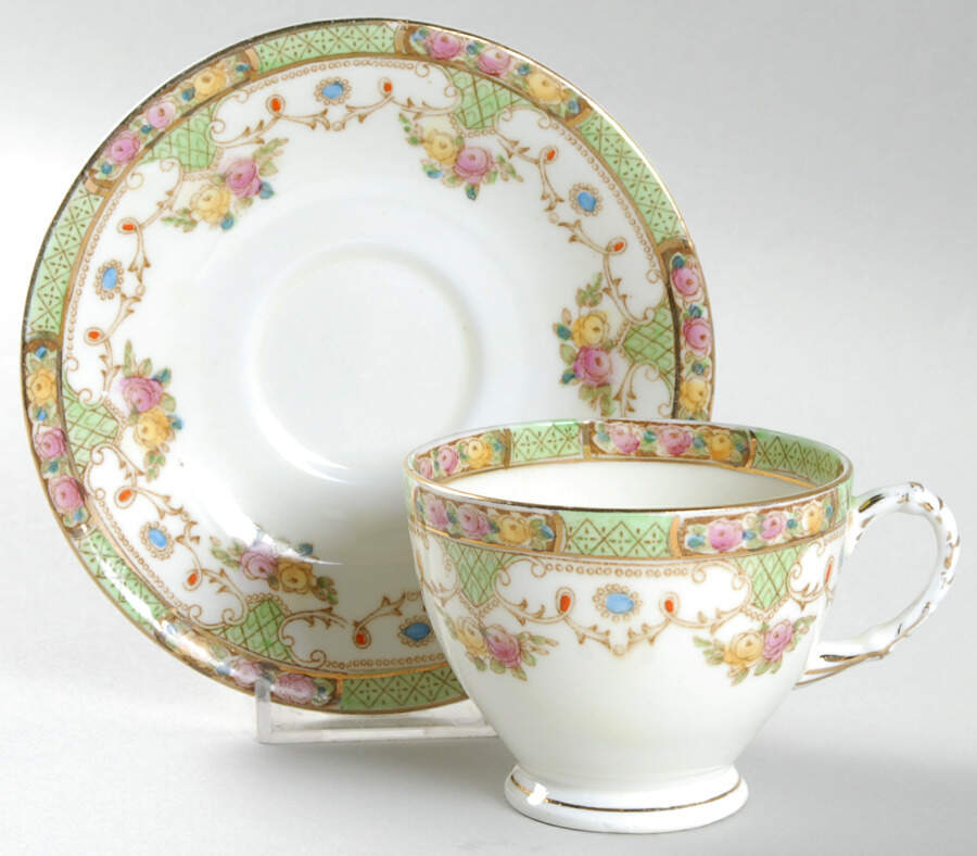 2492 Footed Cup & Saucer Set by Sutherland-1