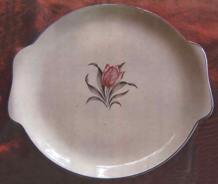 SEB158 Handled Cake Plate by Sebring Pottery-1