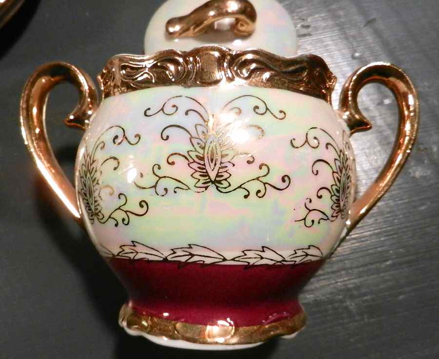 SER9 Mini Sugar Bowl & Lid by Sterling China (Japan)-1
