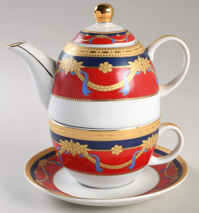 SZE5 Individual Teapot & Lid with Cup & Saucer by Sorelle-1