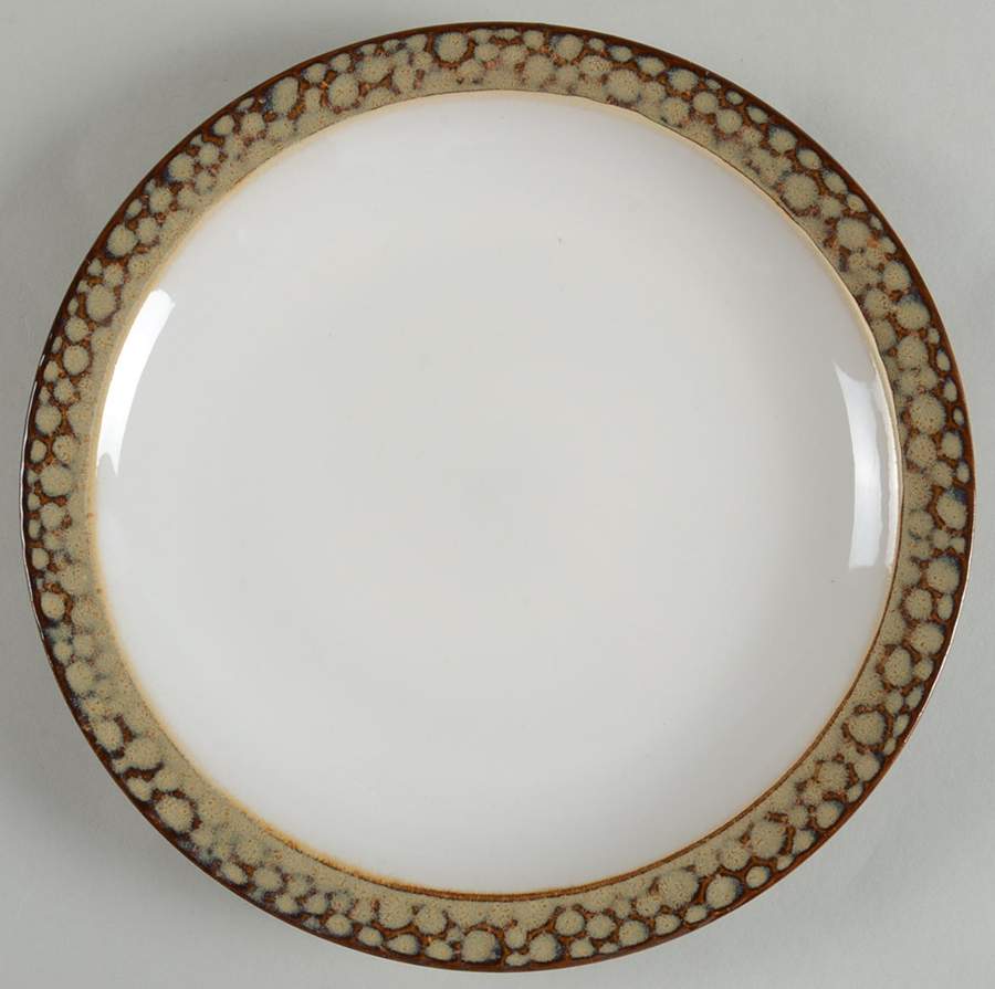 Facets Gold Salad Plate by Sango-1