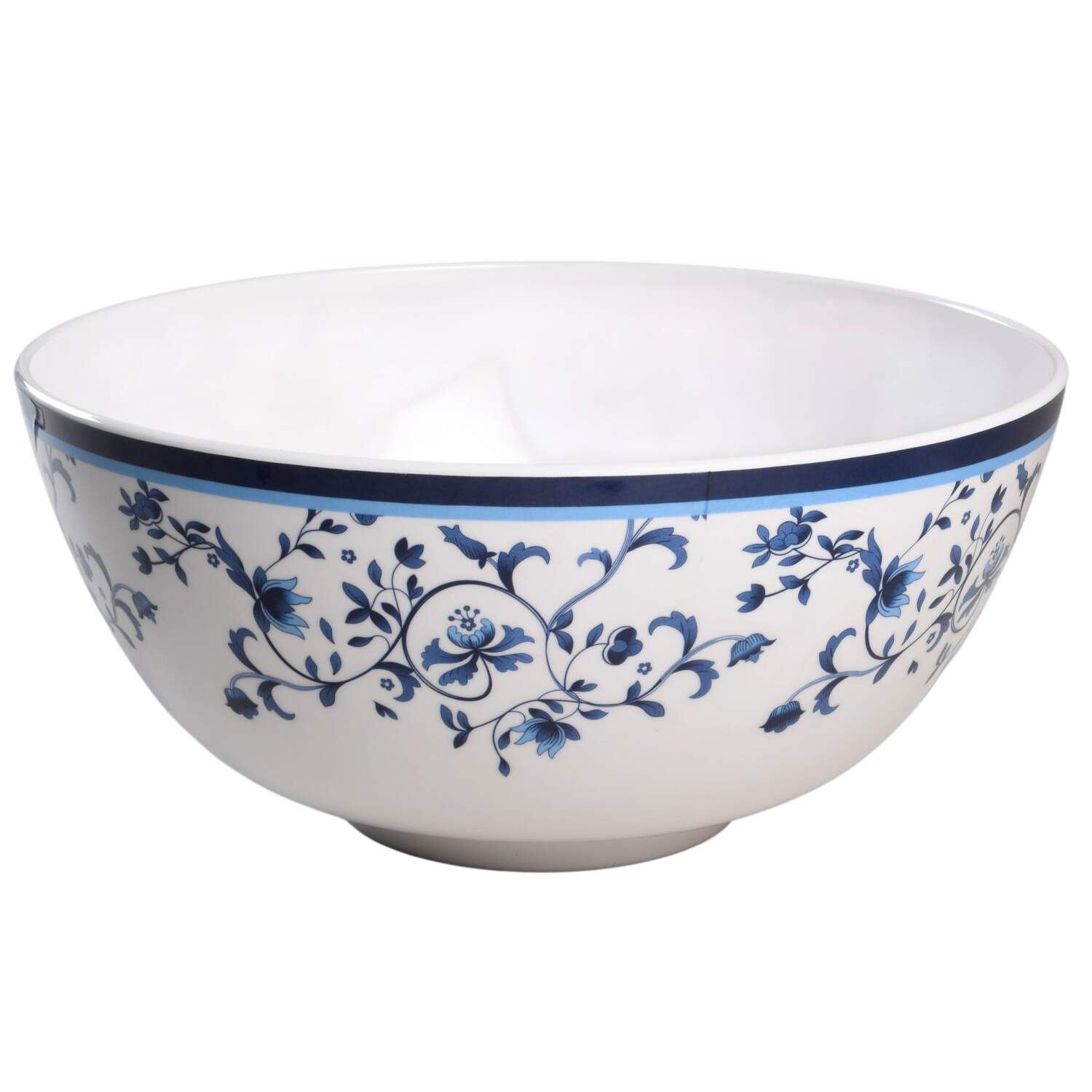 Blue Portofino 11" Large Melamine Salad Serving Bowl by Spode-1