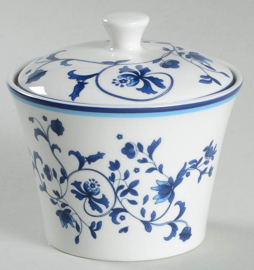 Blue Portofino Sugar Bowl & Lid by Spode-1