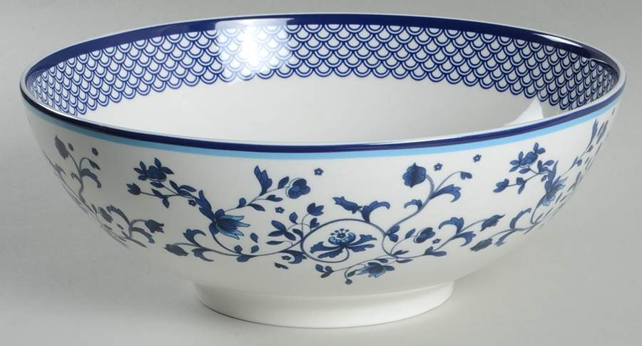 Blue Portofino 9" Salad Serving Bowl by Spode-1