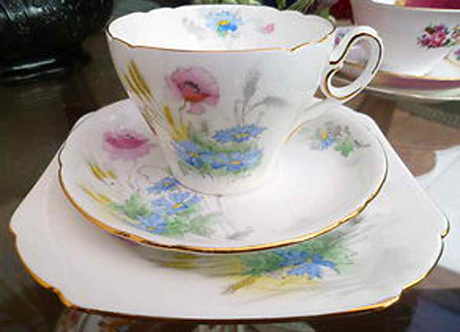 0136 Square Bread & Butter Plate by Shelley-1