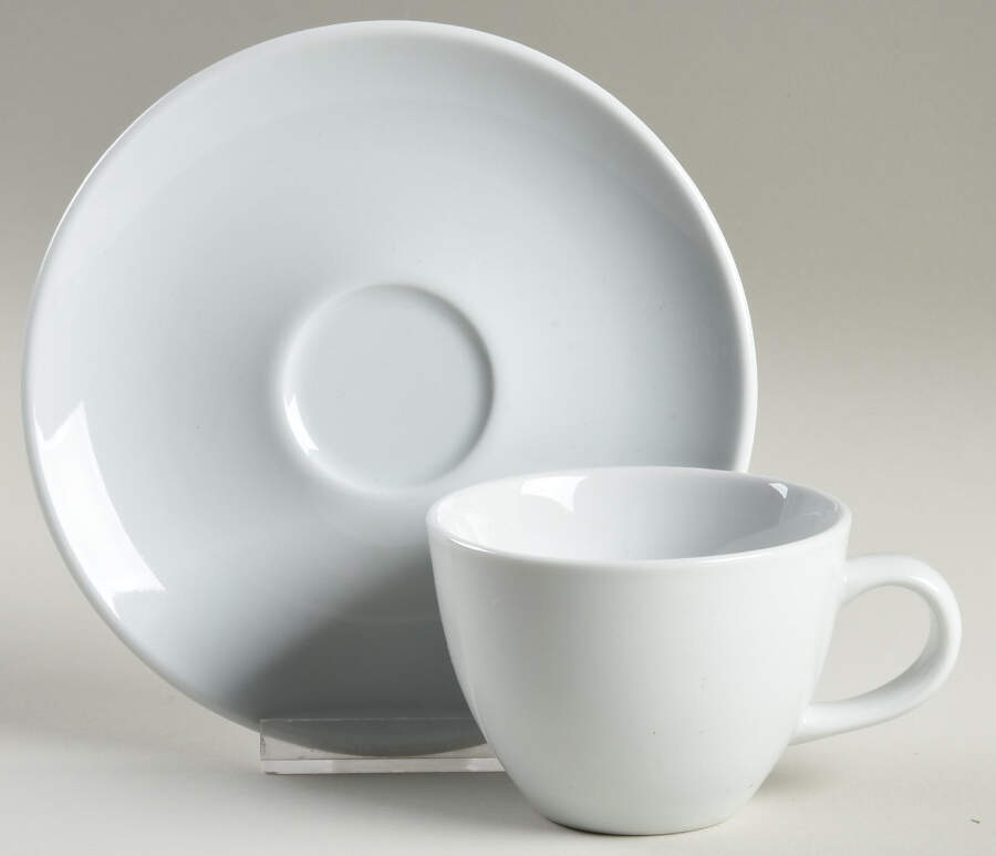 Bistro Flat Cup & Saucer Set by Sur La Table-1