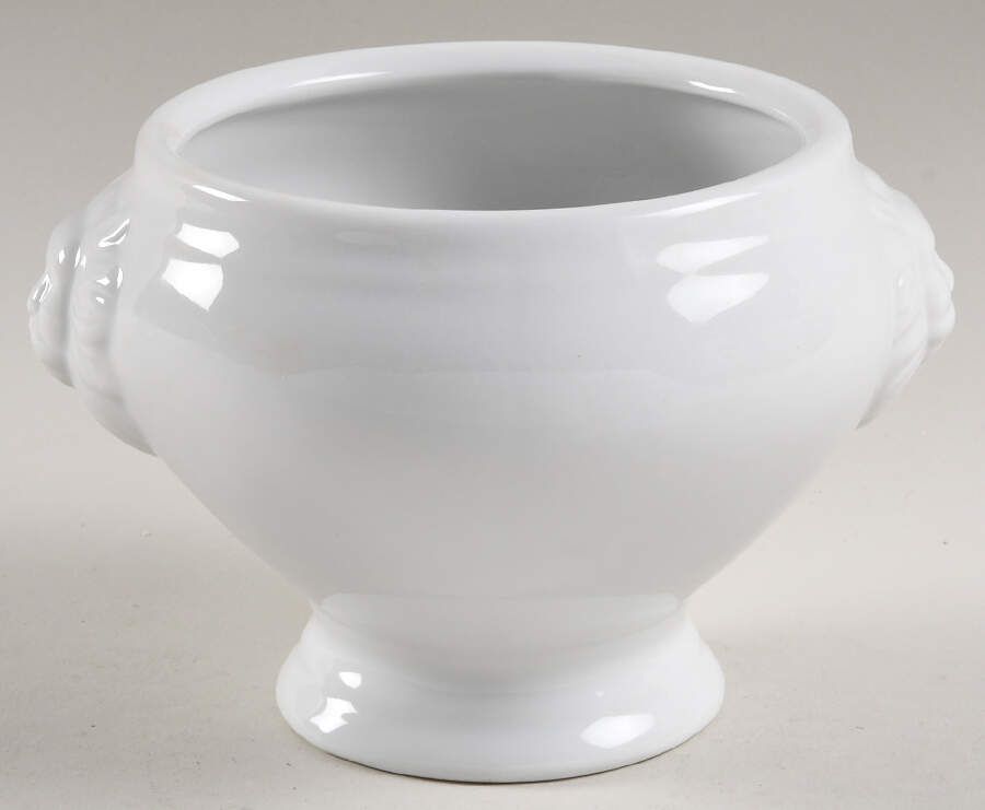 Blanc Lion Bowl (Lion Head Handles) by Sur La Table-1