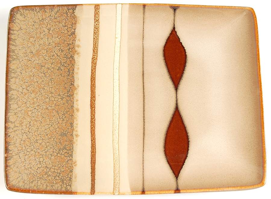 Prelude Brown Rectangular Salad Plate by Sango-1