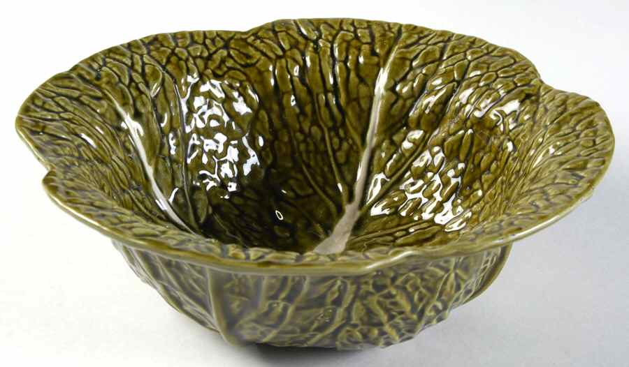 Cabbage Olive Green 10" Round Serving Bowl by Secla-1