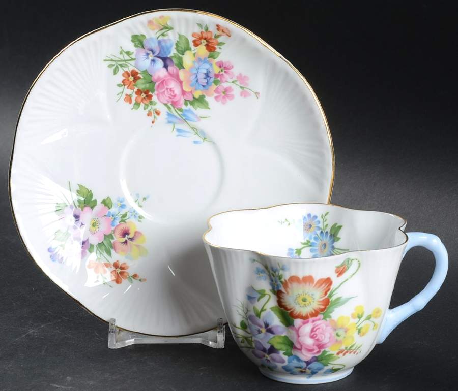 X2754 Flat Cup & Saucer Set by Shelley-1