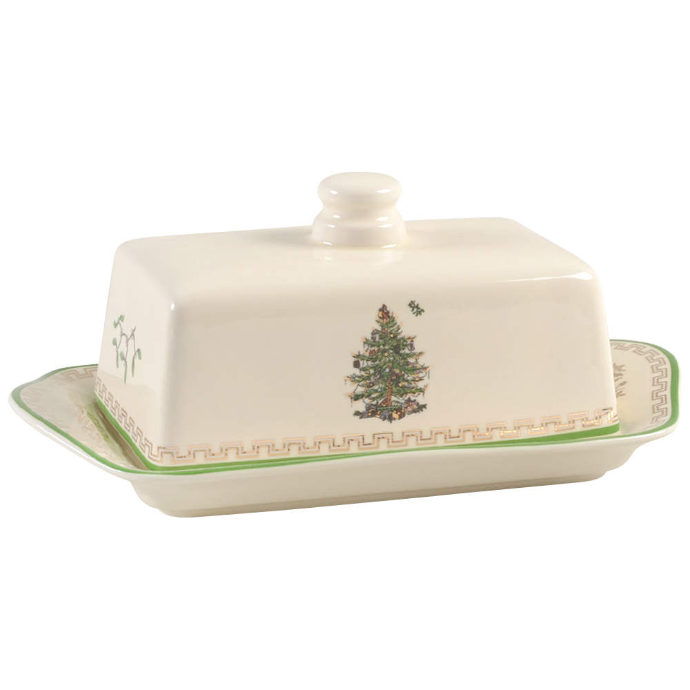 Christmas Tree Gold Collection 1/4 Lb Covered Butter by Spode-1
