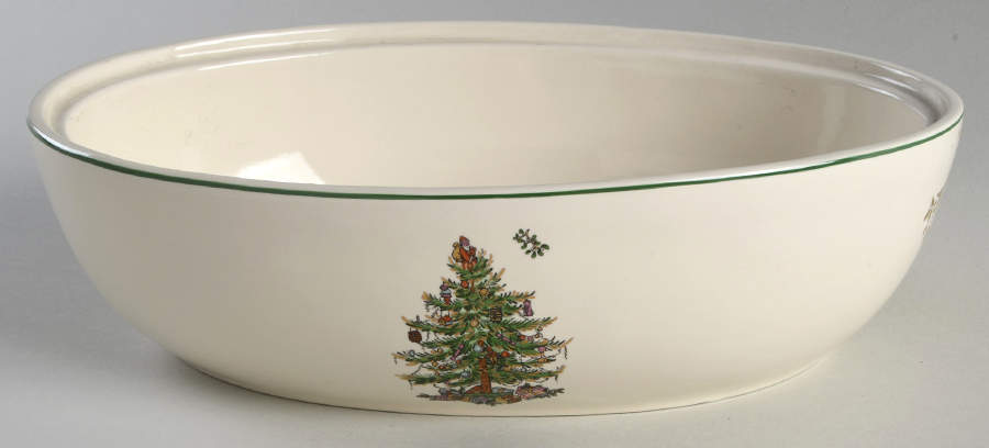Christmas Tree Gold Collection 250th Anniversary 1 Qt Oval Casserole No Lid by Spode-1