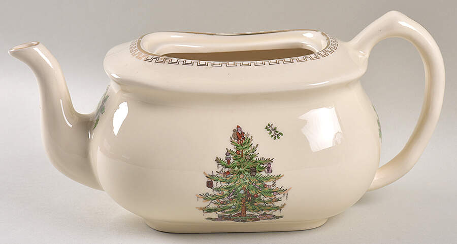 Christmas Tree Gold Collection Teapot No Lid by Spode-1