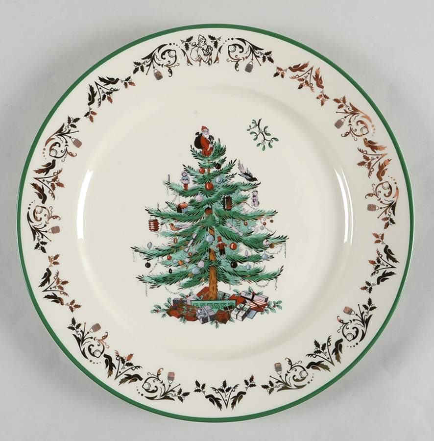 Christmas Tree Gold Collection 12" Chop Plate (Round Platter) by Spode-1