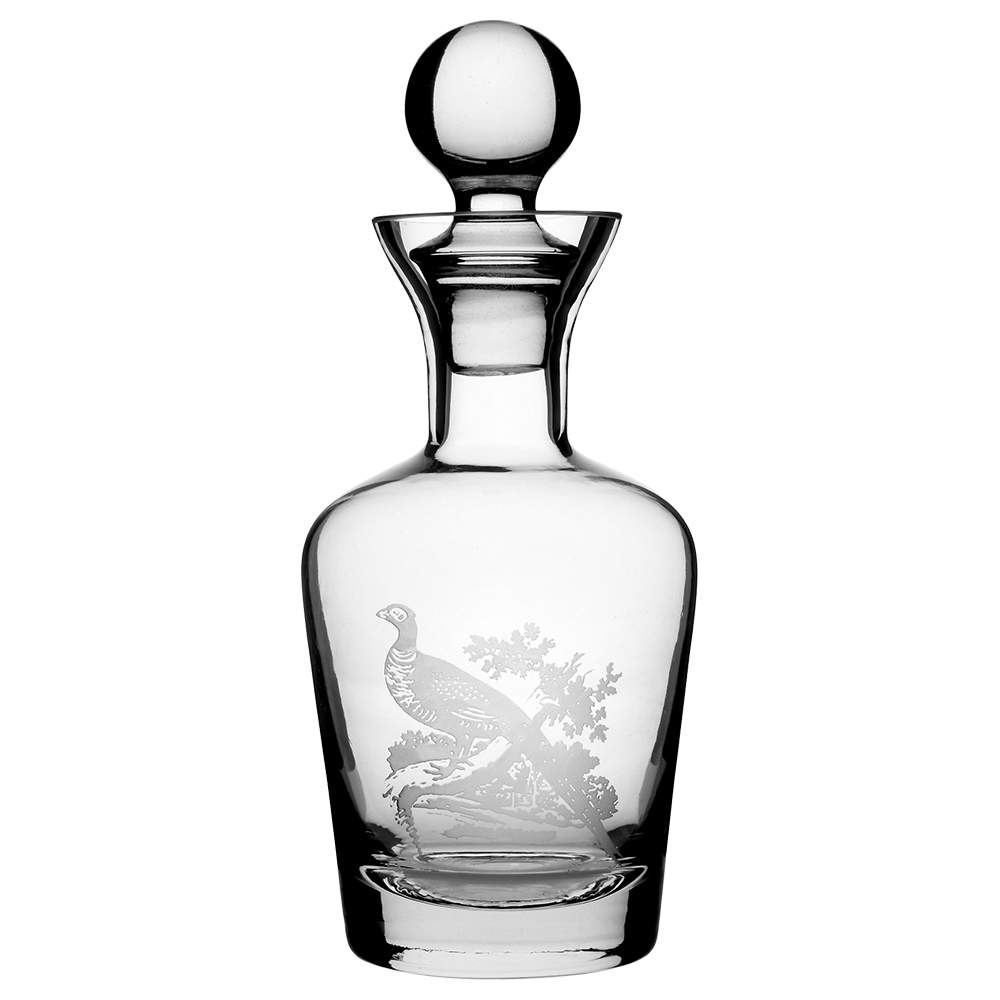 Glen Lodge Pheasant Glassware Carafe with Lid by Spode-1