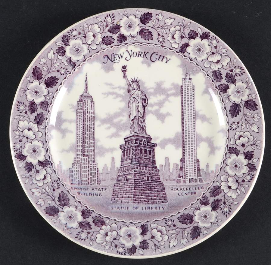 New York City Dessert/Pie Plate by Staffordshire-1