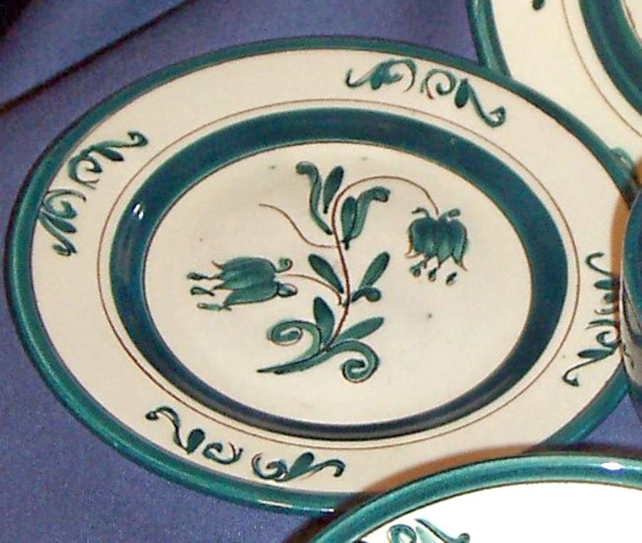 Tulip Teal Salad Plate by Stangl-1