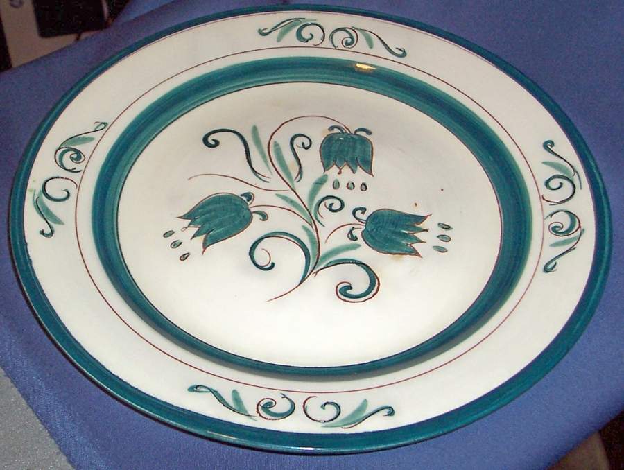 Tulip Teal Dinner Plate by Stangl-1