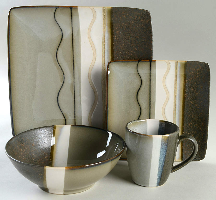 Zanzibar Black 4 Piece Place Setting by Sango-1