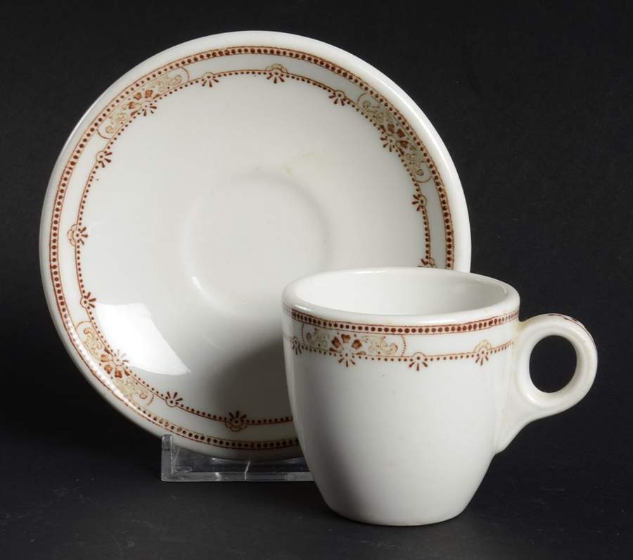 Berkeley Flat Demitasse Cup & Saucer Set by Sterling China (USA)-1