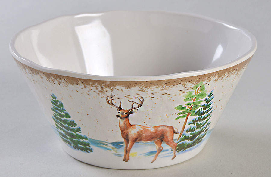 Winter White Melamine Soup/Cereal Bowl by St Nicholas Square-1