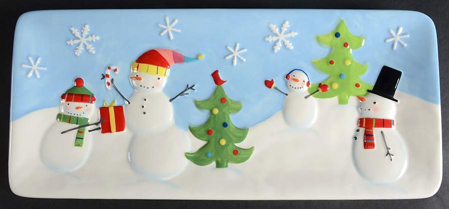 Oh What Fun 14" Rectangular Tray by St Nicholas Square-1