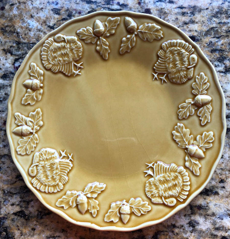Embossed Thanksgiving Salad Plate by Sur La Table-1