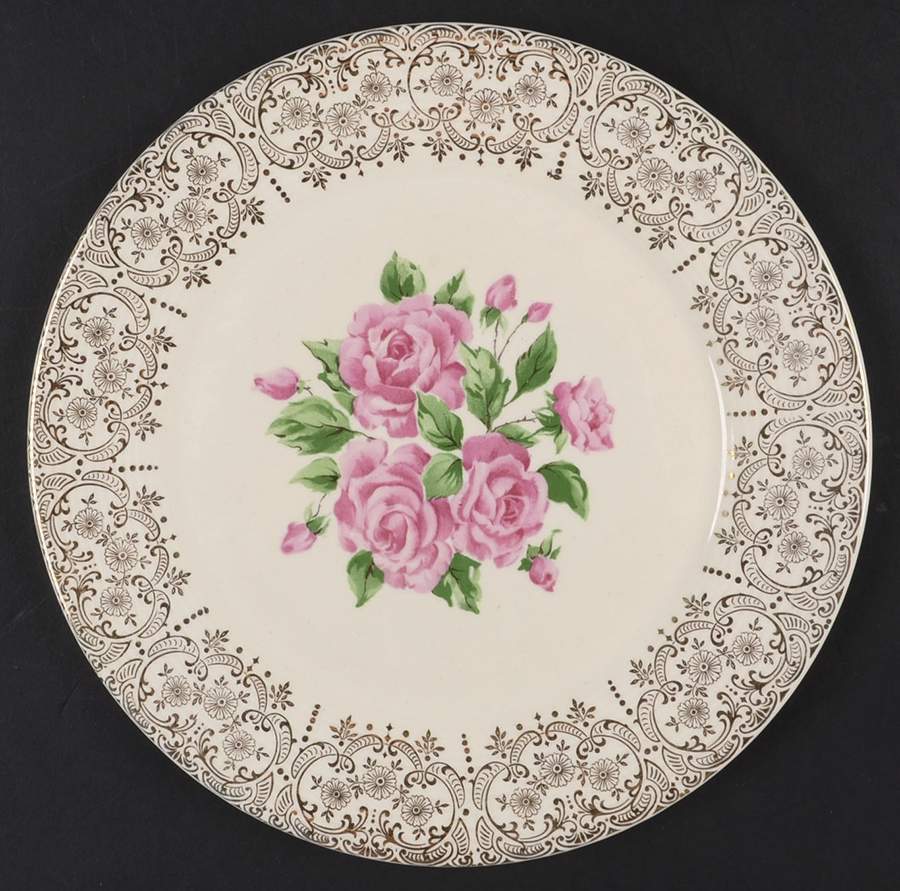 China Bouquet Dinner Plate by Sebring Pottery-1