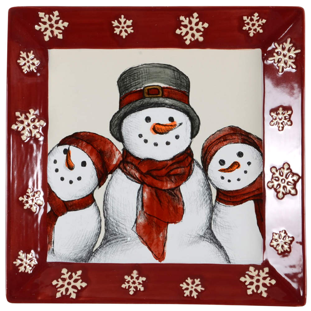 Yuletide Square Dinner Plate by St Nicholas Square-1