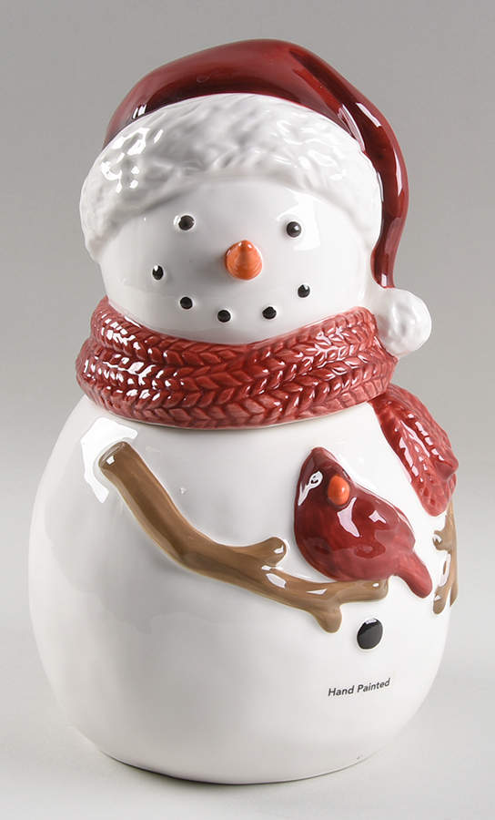 Yuletide Figural Cookie Jar & Lid by St Nicholas Square-1
