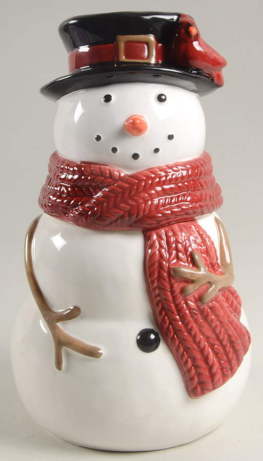 Yuletide Figural Cookie Jar & Lid by St Nicholas Square-1