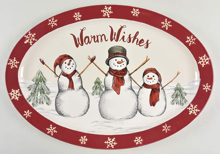 Yuletide 20" Oval Serving Platter by St Nicholas Square-1