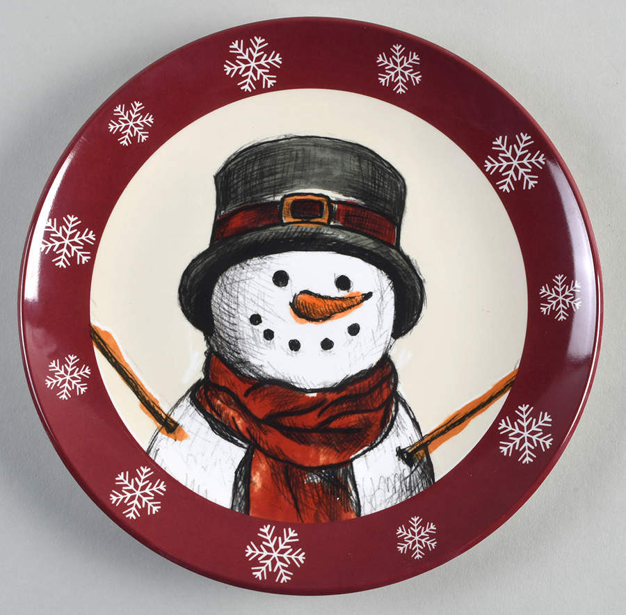 Yuletide Melamine Salad Plate by St Nicholas Square-1