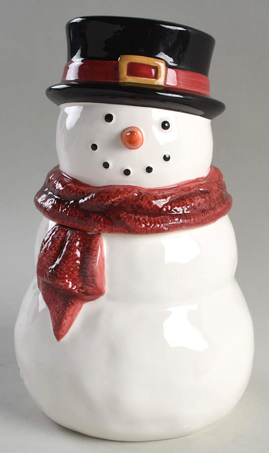 Yuletide Figural Cookie Jar & Lid by St Nicholas Square-1