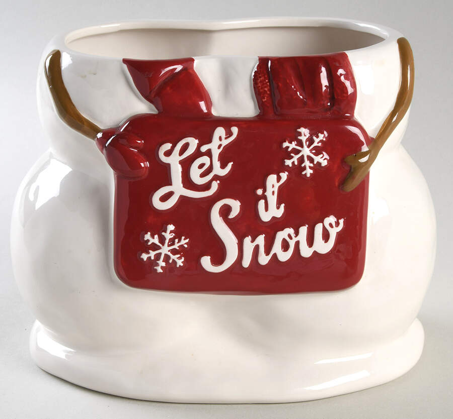 Yuletide Figural Cookie Jar No Lid by St Nicholas Square-1