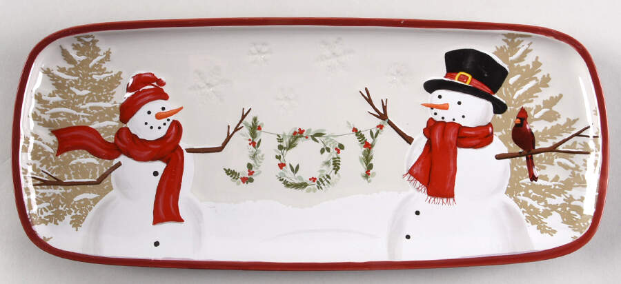 Yuletide 14" Rectangular Serving Platter by St Nicholas Square-1