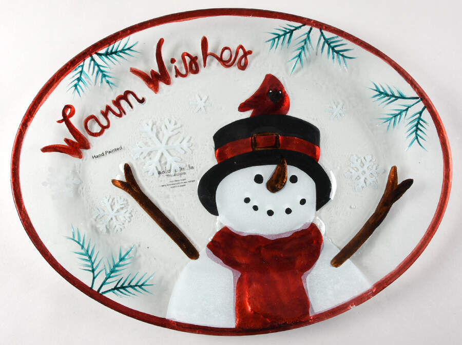Yuletide 16" Oval Serving Platter by St Nicholas Square-1