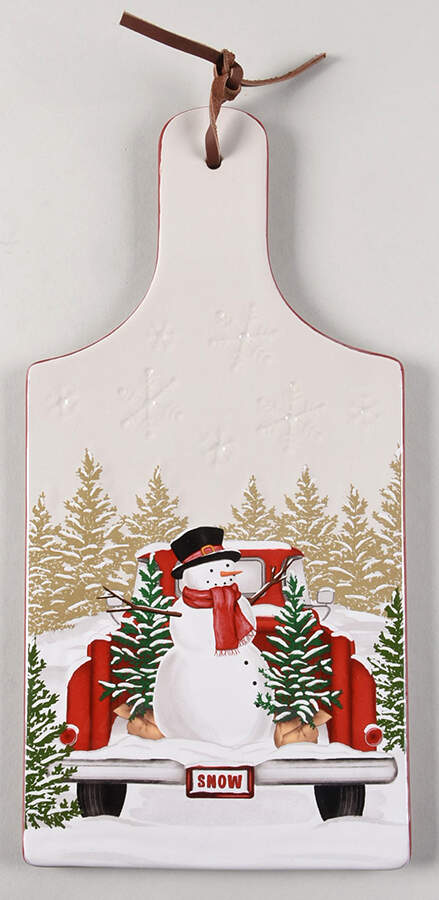 Yuletide Handled Cheese Board by St Nicholas Square-1