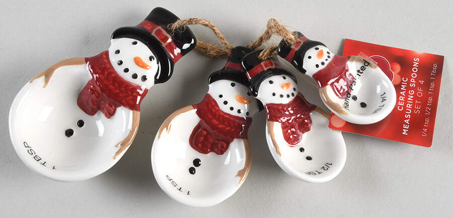 Yuletide (4 Pc) Ceramic Measuring Spoon Set by St Nicholas Square-1