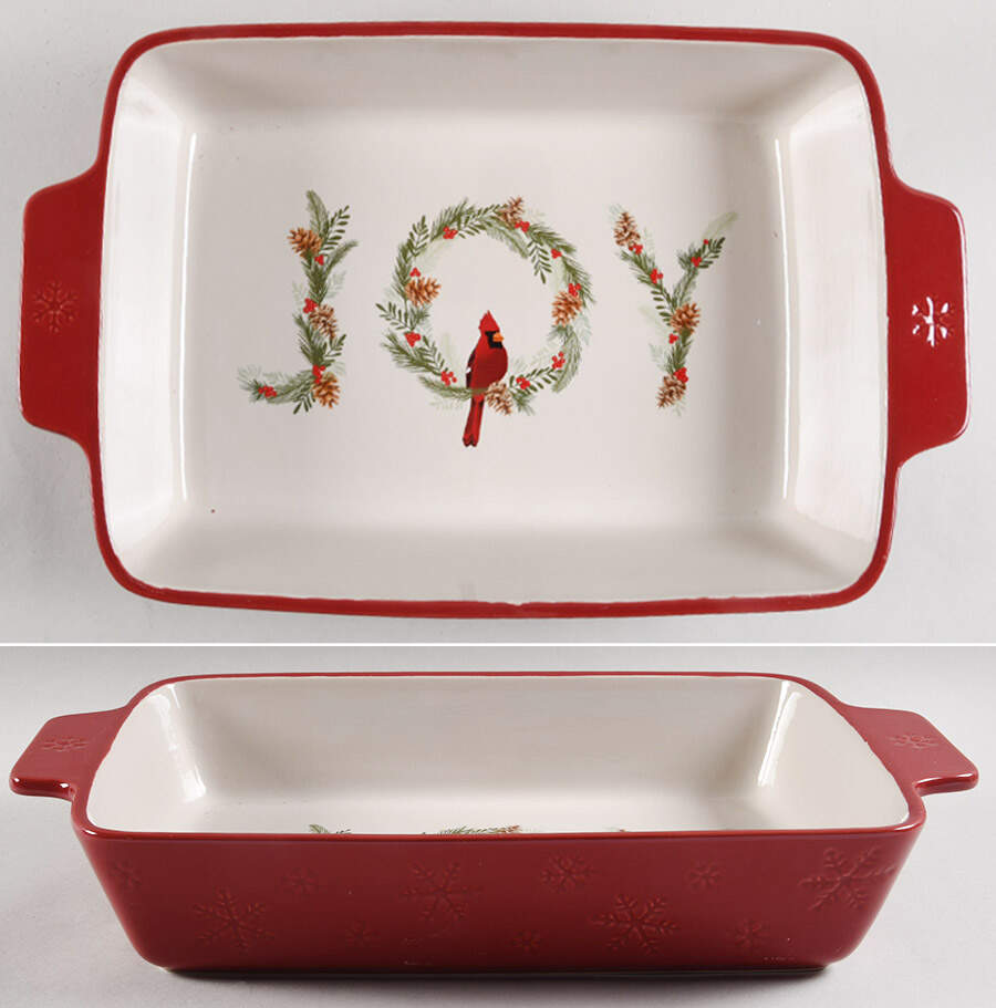 Yuletide 16" Rectangular Baker by St Nicholas Square-1