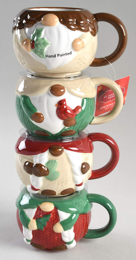 Yuletide Stacking Mug - Set of 4 by St Nicholas Square-1