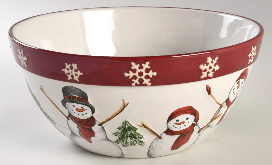 Yuletide 10" Large Salad Serving Bowl by St Nicholas Square-1