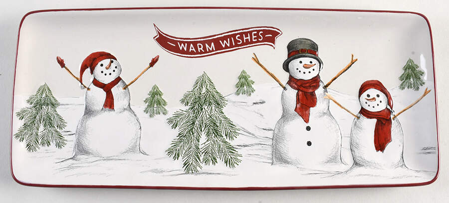 Yuletide 13" Rectangular Serving Platter by St Nicholas Square-1