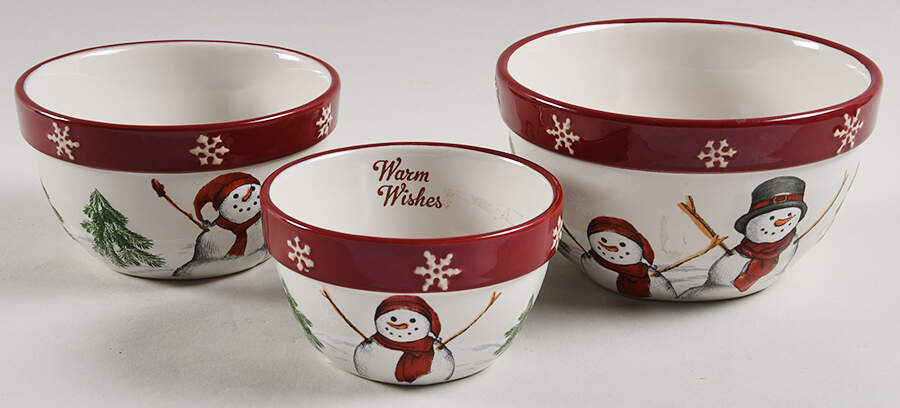 Yuletide (3 Piece) Nesting Bowl Set (3", 4", 5") by St Nicholas Square-1