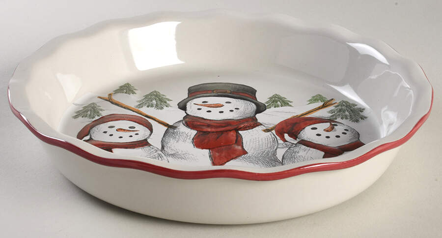 Yuletide 10" Pie Baking Plate by St Nicholas Square-1